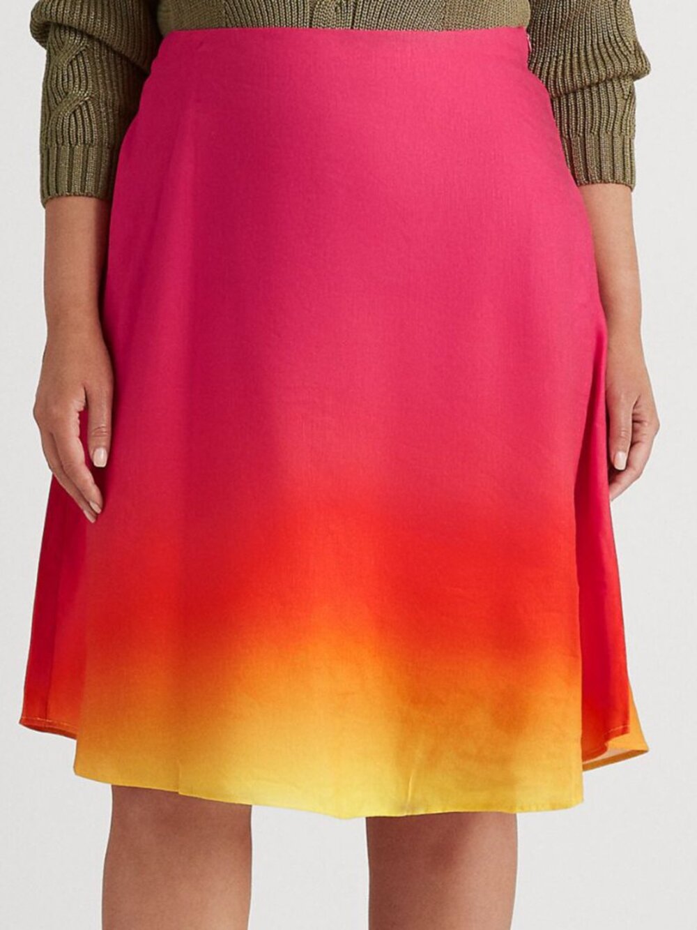 Lauren Ralph Lauren A Line Ombre Skirt Size 18